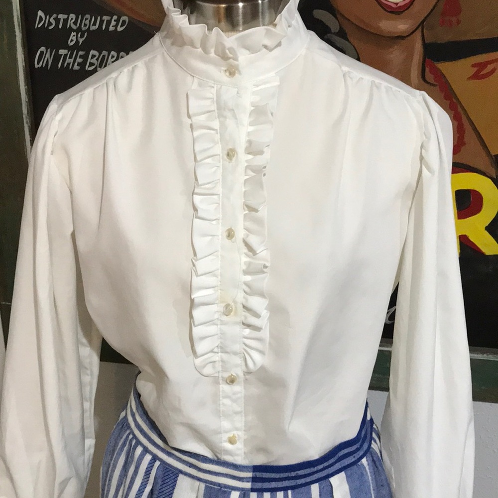 Vintage Laura Mae Ruffle Blouse